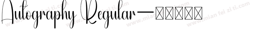 Autography Regular字体转换